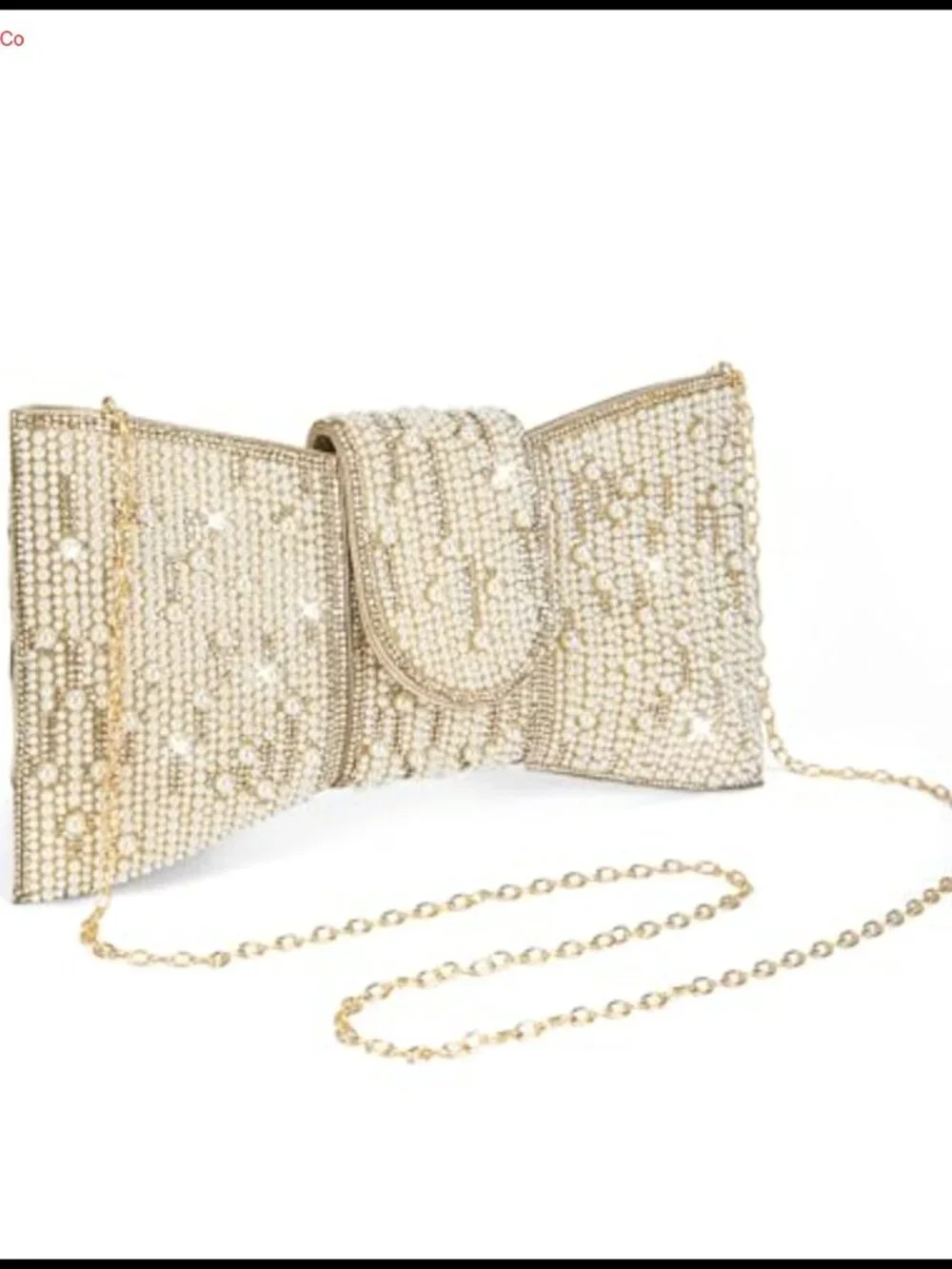 Rhinestone Clutch Vegan Leather Evening Bag Detachable Chain